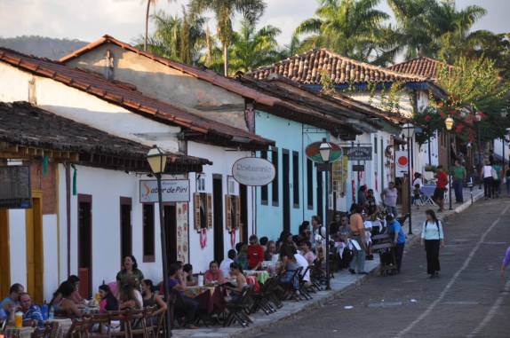 A concorrida Rua do Lazer, em Pirenópolis - GO
